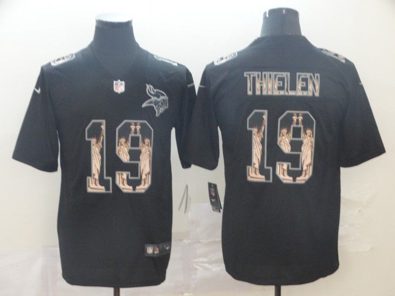 Men Minnesota Vikings #19 Thielen Black Goddess fashion Edition Nike NFL Jerseys->minnesota vikings->NFL Jersey